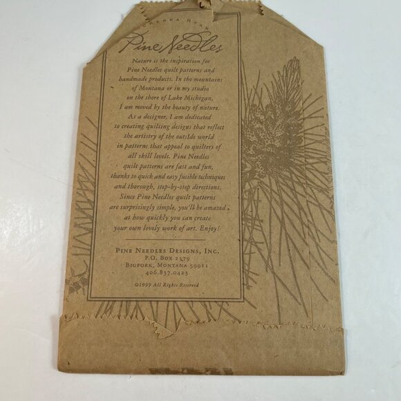 Moose Junction Quilt Applique Pattern Pine Needles Designs 31.5" x 40" UNCUT - Picture 5 of 8